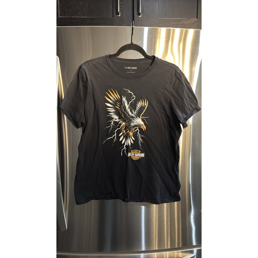 Harley-Davidson T-Shirt Women's Black Eagle Graphic XL Short Sleeve